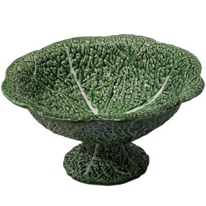 Frutero cerámica verde