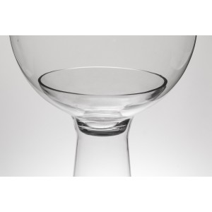 Jarrón de 2 piezascon forma de copa de bola Transparente