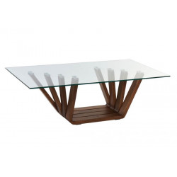 Mesa Café Marron transparente