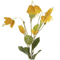 Set 12 Flores Artificiales Amarillo