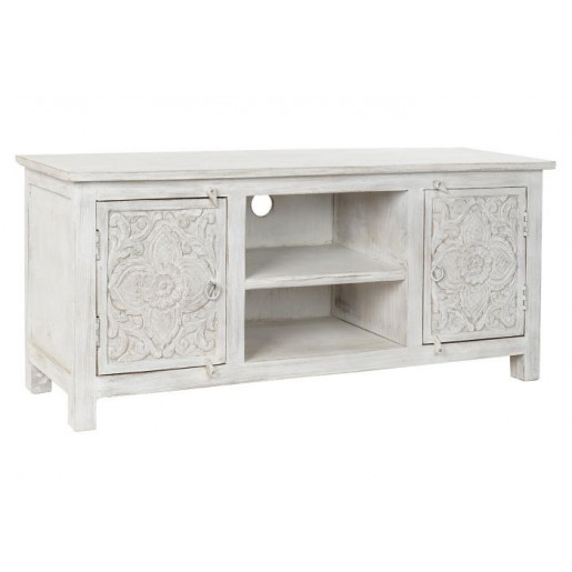 Mueble Tv Blanco y Gris Decape