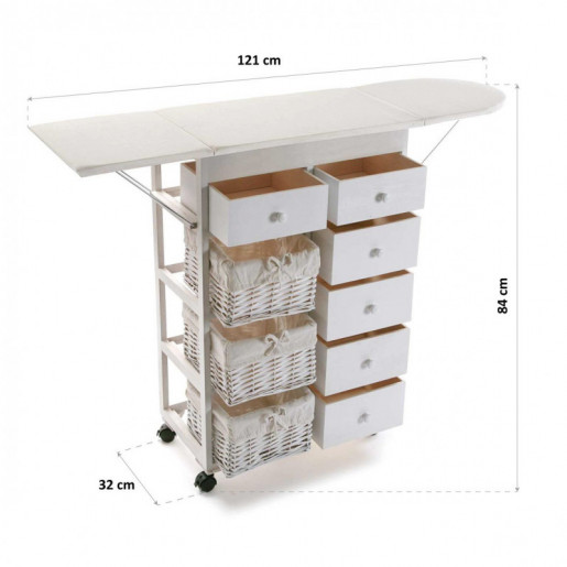Mueble planchador abatible Color blanco