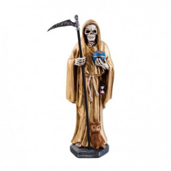 Figura Santísima Muerte resina dorada 29 cm