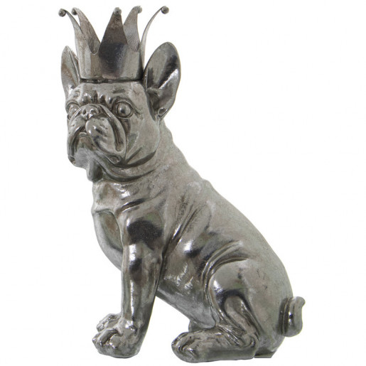 Figura perro Plateado