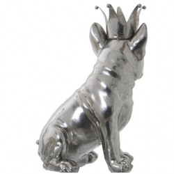 Figura perro Plateado