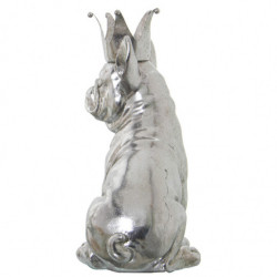 Figura perro Plateado