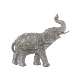 Figura elefante Plateado