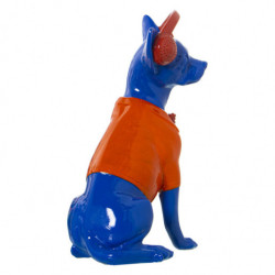 Figura perro Azul y naranja