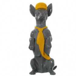 Figura perro Gris y amarillo