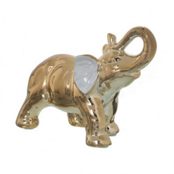 Figura elefante Dorado y blanco