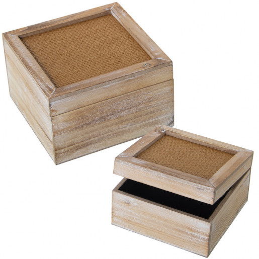 Set 2 cajas Natural y beige