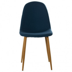 Set 4 sillas Azul y natural