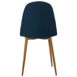Set 4 sillas Azul y natural