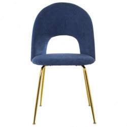 Set 4 sillas Azul y dorado