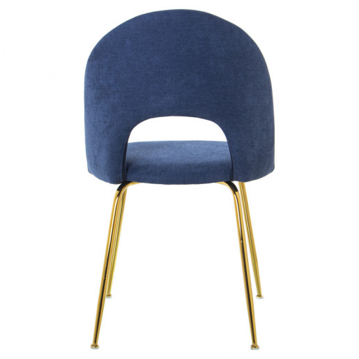Set 4 sillas Azul y dorado