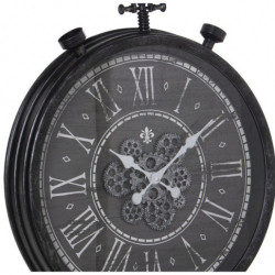 Reloj de pared Negro