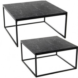 set 2 mesas centro negro