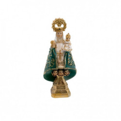 Virgen Covadonga verde 12 cm