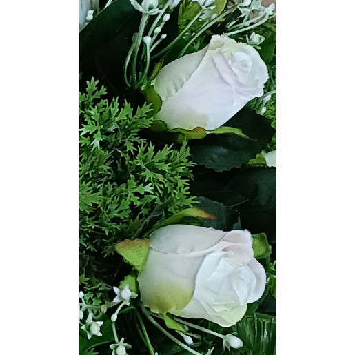 Centro flores de mesa blanco