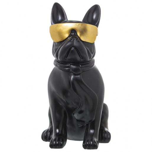 Figura perro negro y dorado