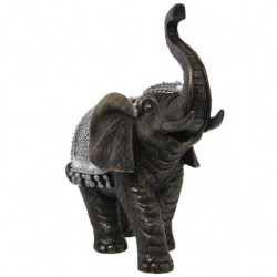 Figura elefante plateado