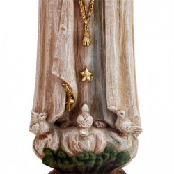 Virgen de Fátima madera 40 cm