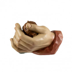 Mano de Dios con niño dormida 9 cm