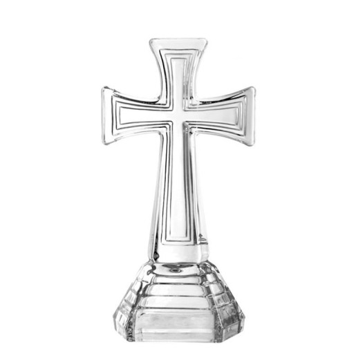 Cruz de cristal con peana