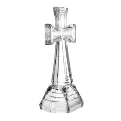 Cruz de cristal con peana