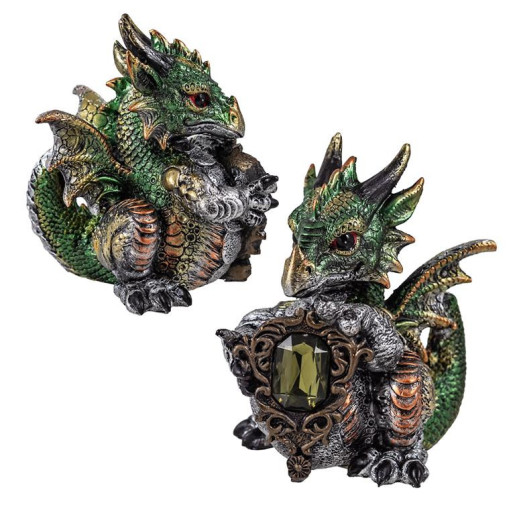 Set de 4 dragones con piedra