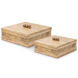 Set 2 cajas dorado