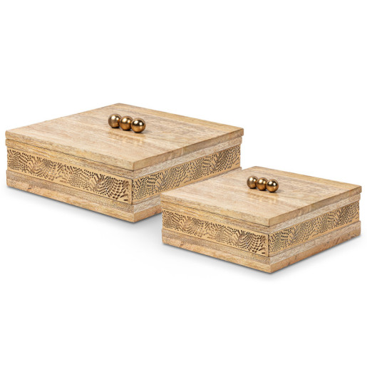 Set 2 cajas dorado