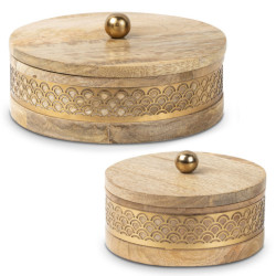 Set 2 cajas dorado
