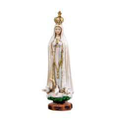Virgen De Fatima Madera Vieja 12 cm