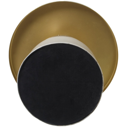 Mesa auxiliar blanco y dorado