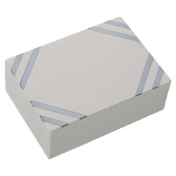 Caja joyero blanco y azul