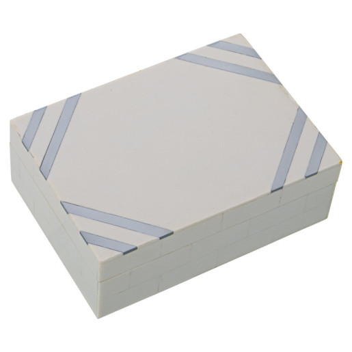 Caja joyero blanco y azul