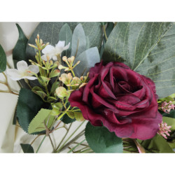 Ramos liliums y rosas granate