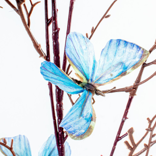Set 6 ramas mariposas azules