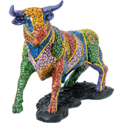 Figura toro multicolor