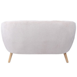 Sofa 2 plazas beige y natural