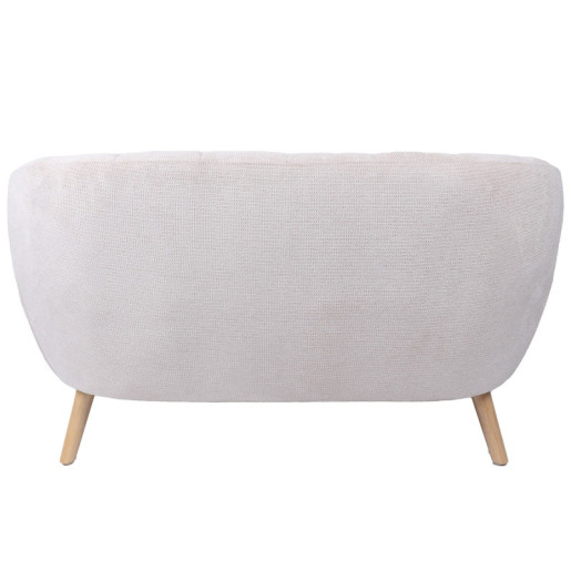 Sofa 2 plazas beige y natural