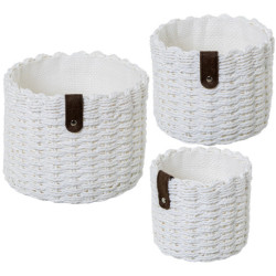 Set 3 cestas blanco