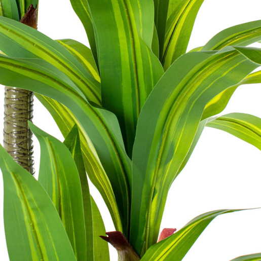 Planta artificial dracaena verde y amarillo