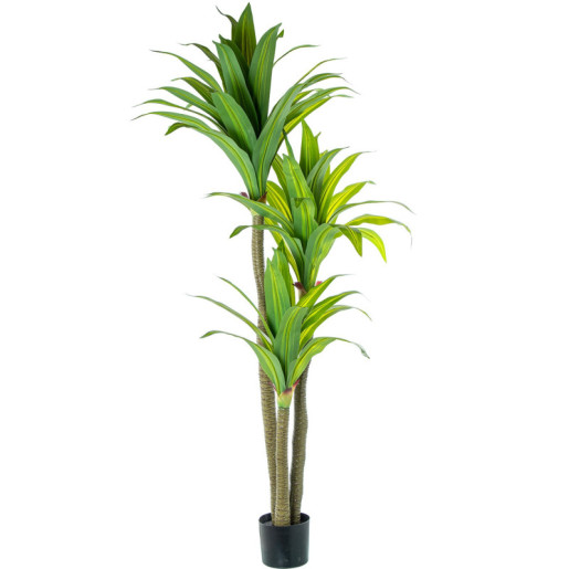 Planta artificial dracaena verde y amarillo