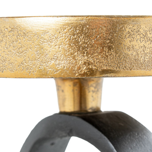 Candelabro negro y dorado