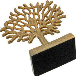 Figura de sobremesa del arbol de la vida dorado