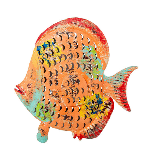 Figura portavelas naranja