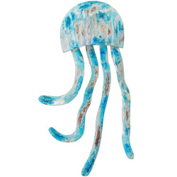Aplique pared medusa azul