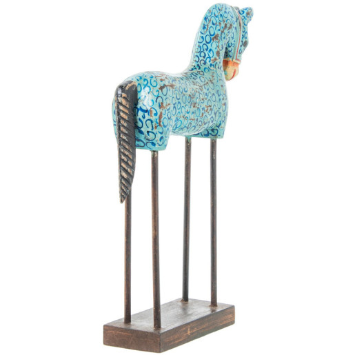 Figura de un caballo azul